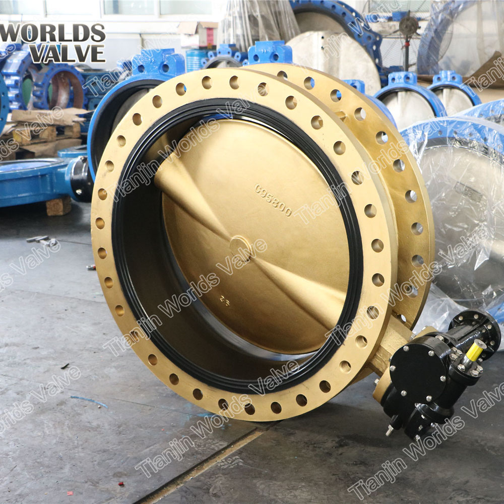 Aluminum Bronze Double Flange Butterfly Valve For Sea water from China